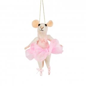 Ballerina Mouse Felt Hanging Decoration